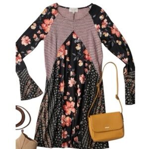 Sugarfox Mixed Print Floral Dress